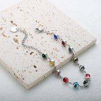 Rainbow Crystal Charm Bracelet | Elegant & Colourful Design-Gold-plated-State of Style