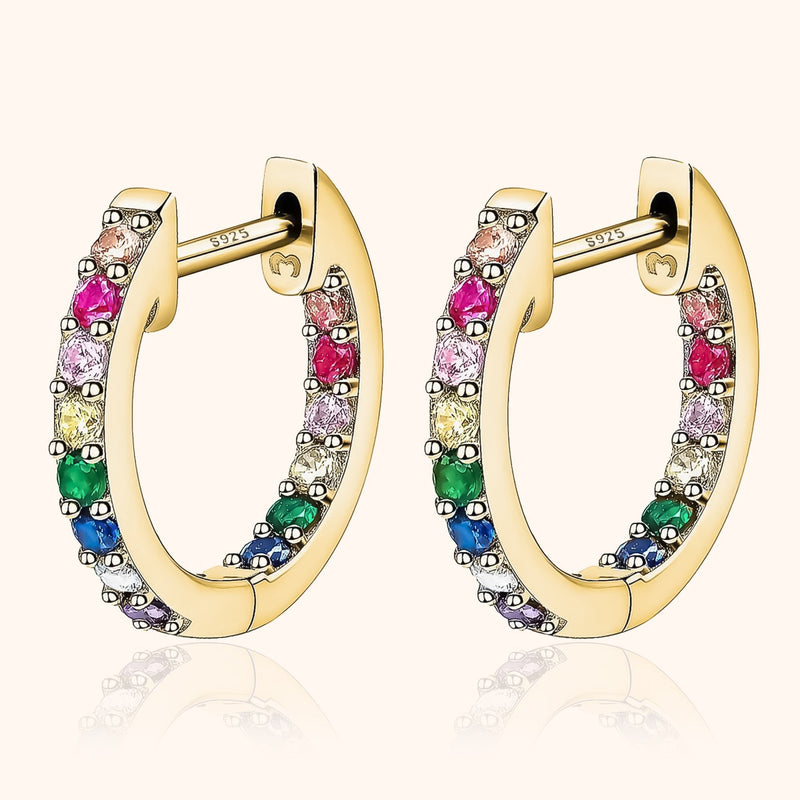 Rainbow Hoops - Sofia-Gold-State of Style