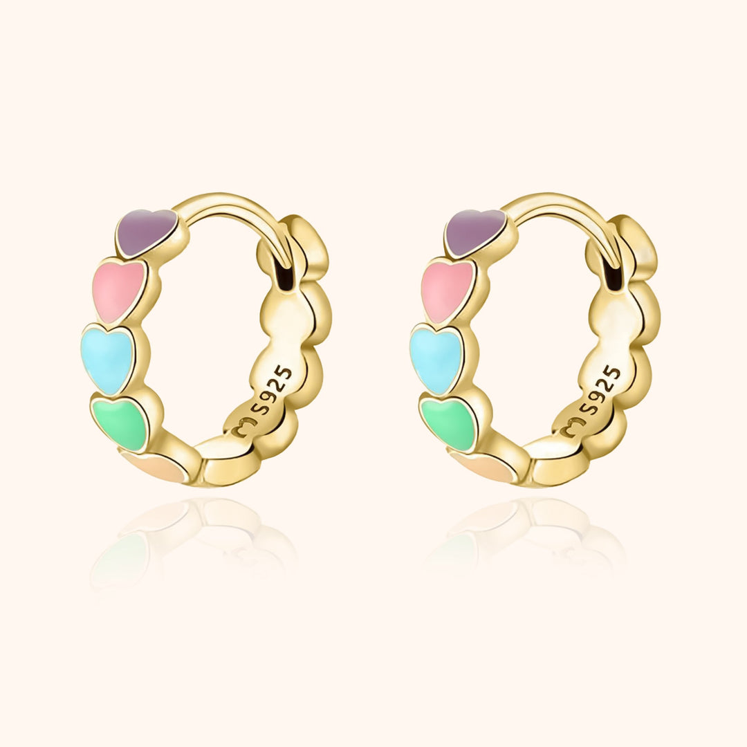 Rainbow Love Earrings - Celestina-Gold-State of Style