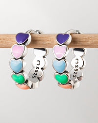 Rainbow Love Earrings - Celestina-Silver-State of Style