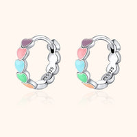 Rainbow Love Earrings - Celestina-Silver-State of Style