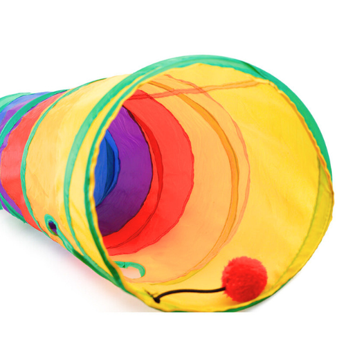 Rainbow Play Tunnel for Cats - PurrfectPlay Tunnel-State of Style