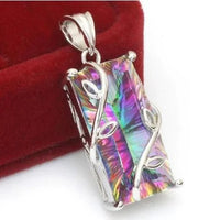 Rainbow Stone Tree of Life Pendant Necklace-State of Style