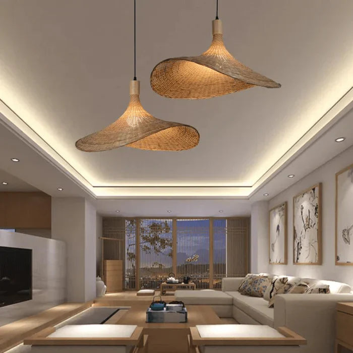 Rattan Pendant Lamp - RusticWeave-S-State of Style
