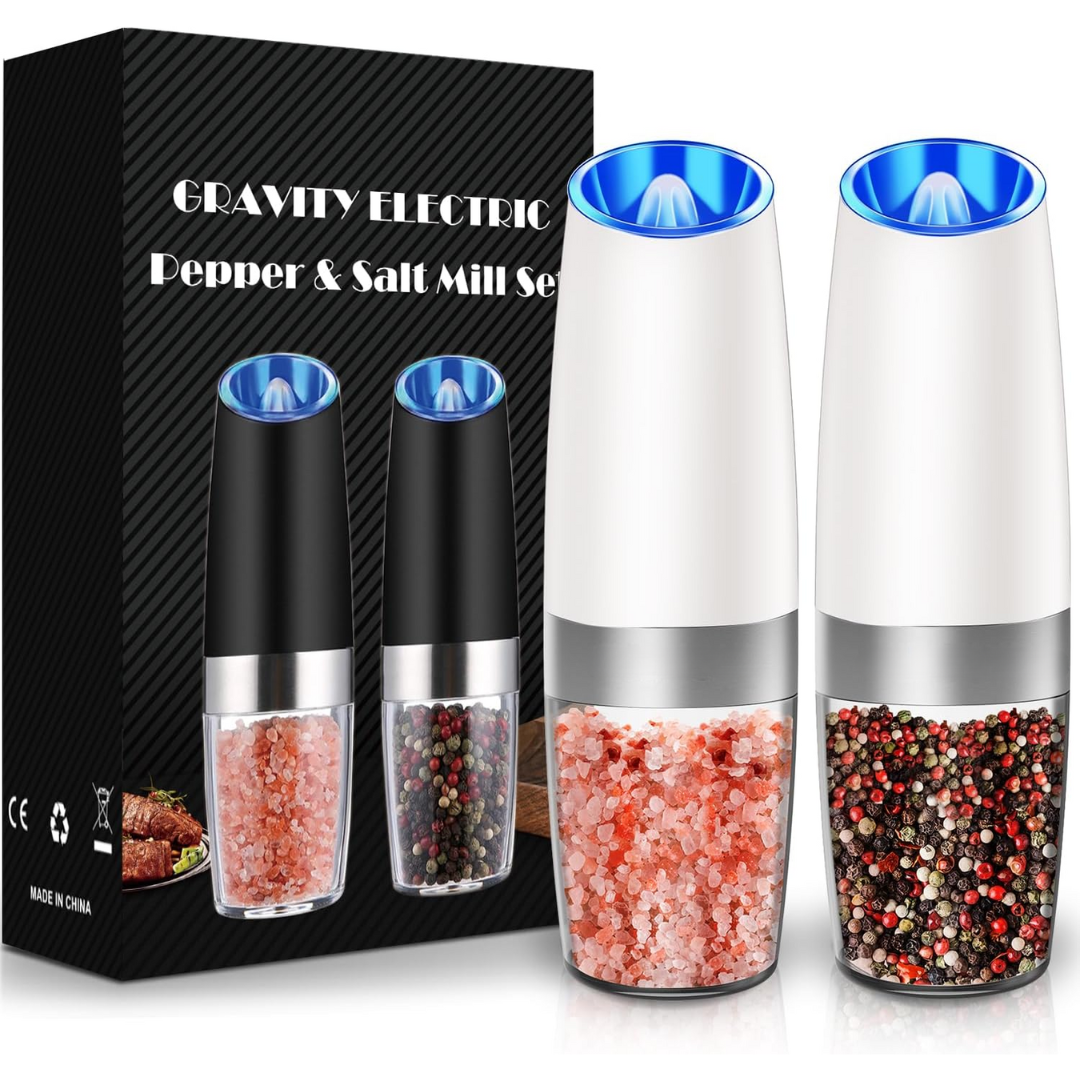 Rechargeable Electric Pepper and Salt Mill Set - GrindMaster Duo-Black-State of Style