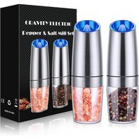 Rechargeable Electric Pepper and Salt Mill Set - GrindMaster Duo-Black-State of Style