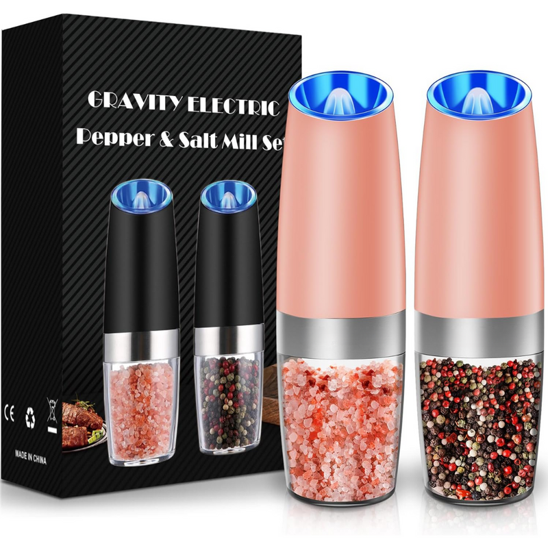 Rechargeable Electric Pepper and Salt Mill Set - GrindMaster Duo-Black-State of Style