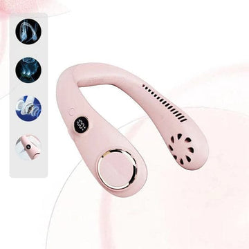 Rechargeable Zoe Neck Fan-Pink-2000MAH-State of Style