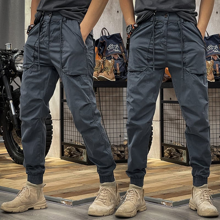 Reckless Men's Cargo Trousers - Axel-Dark blue-M-State of Style