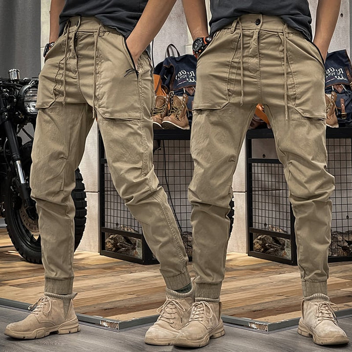 Reckless Men's Cargo Trousers - Axel-Khaki-M-State of Style