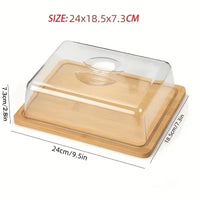 Rectangular Butter Dish with Bamboo Lid - FreshSeal-State of Style