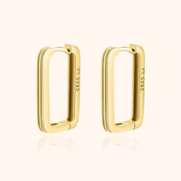Rectangular Clip-On Earrings - Isabelle-Gold-State of Style