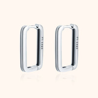 Rectangular Clip-On Earrings - Isabelle-Silver-State of Style