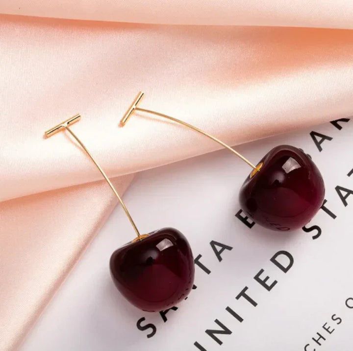 Red Cherry Earrings - Fleur-State of Style