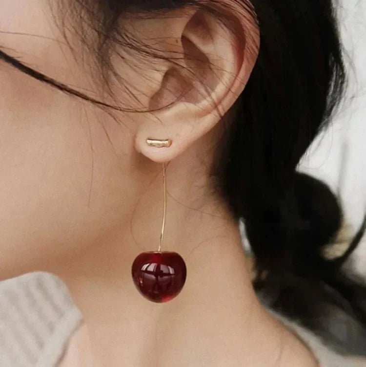 Red Cherry Earrings - Fleur-State of Style