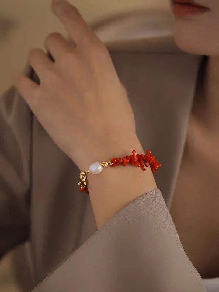 Red Coral Bracelet | Elegant and Timeless Design-State of Style