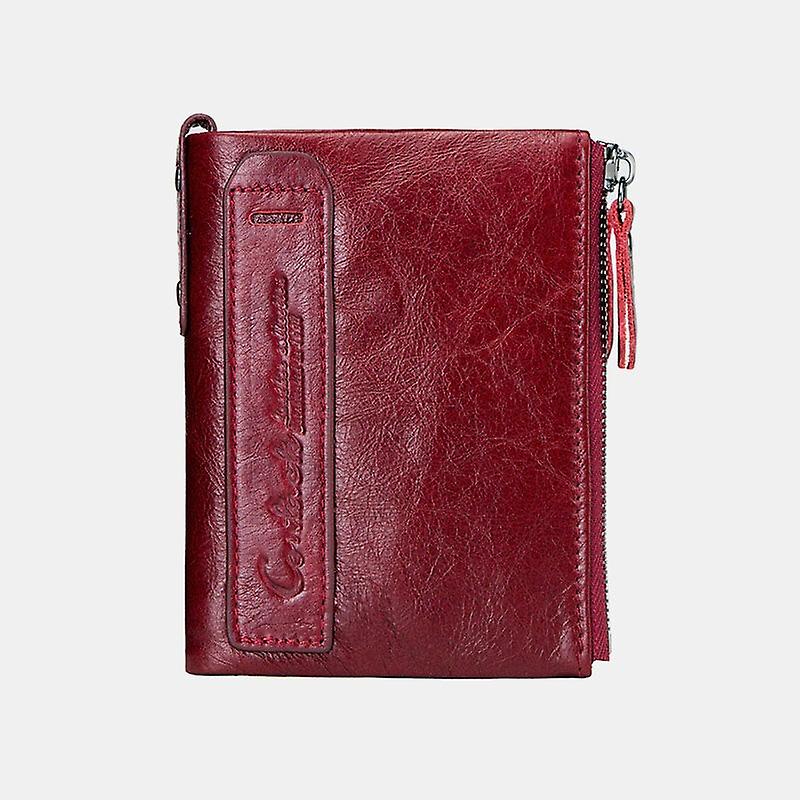 Double-Zip Compact Wallet – Practical Elegance in Soft Leather