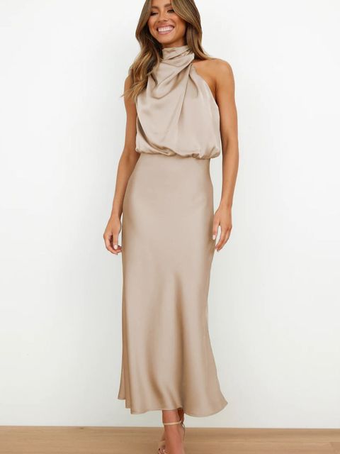 Refined Cocktail Dress - Livia-Khaki-S-State of Style