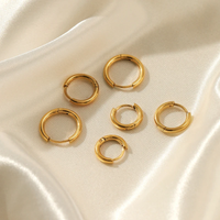 Refined Hoop Earrings - Sophia-Gold-8mm-State of Style