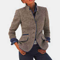 Refined Ladies Blazer - Elara-Brown-XS-State of Style