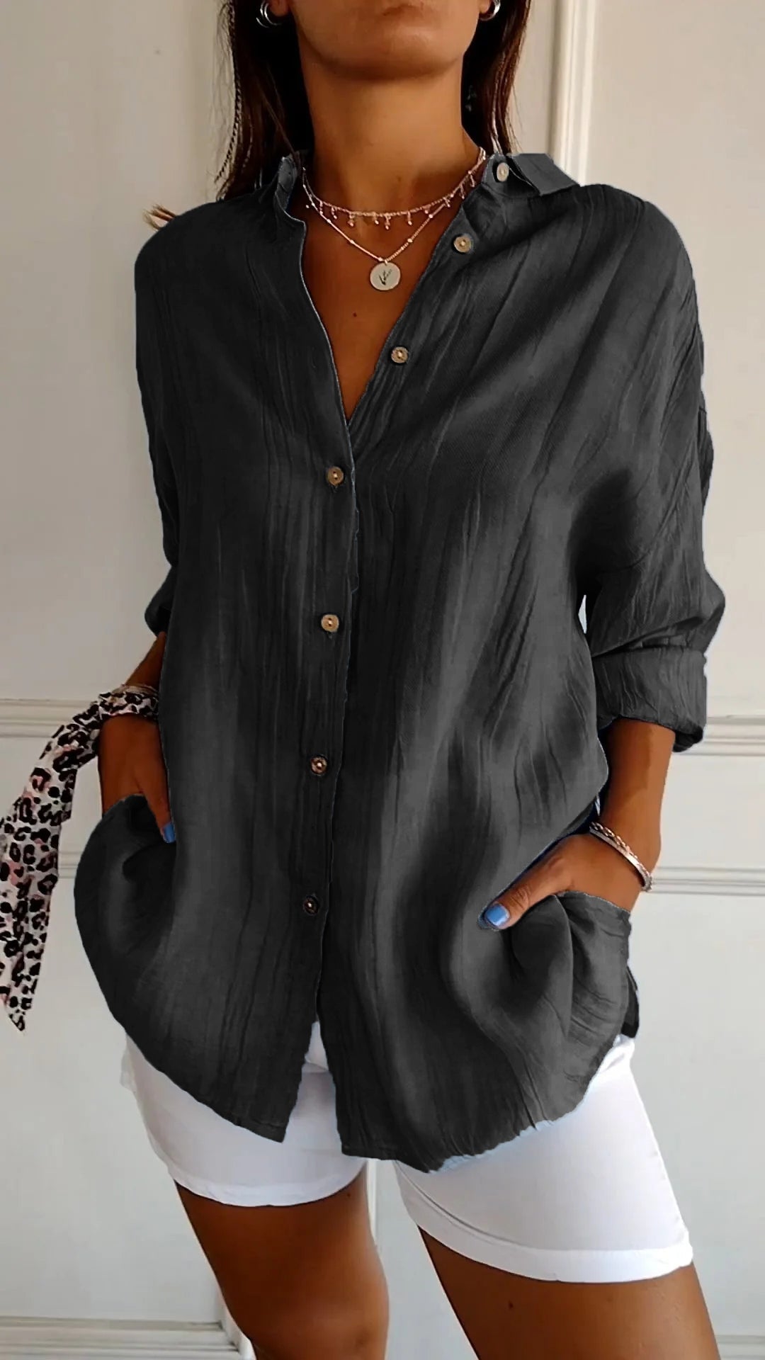 Refined Ladies' Shirt - Elena-Black-S-State of Style