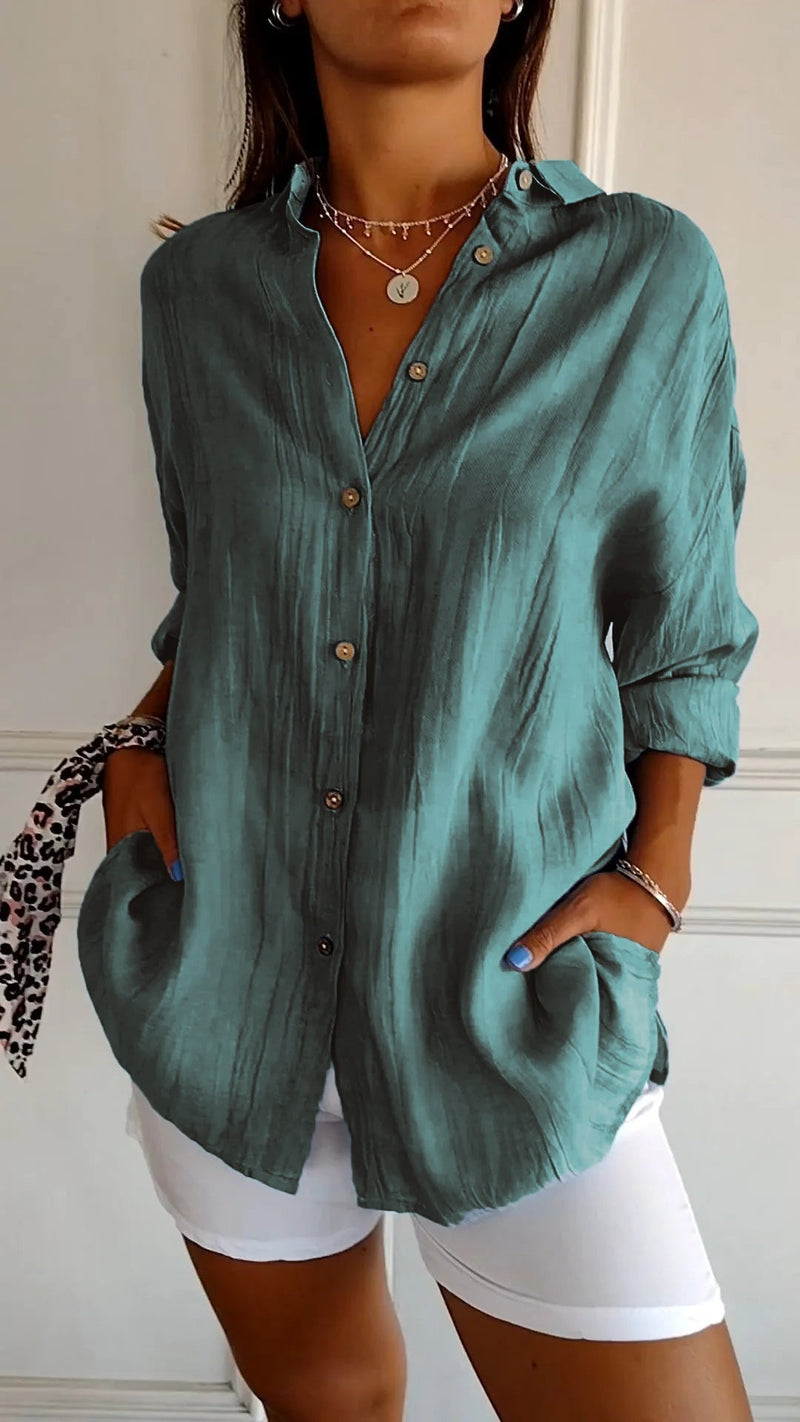 Refined Ladies' Shirt - Elena-Sea Green-S-State of Style