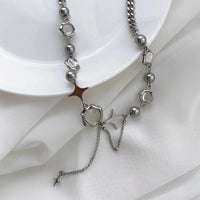 REFINED NECKLACE WITH STAR CRYSTAL CHAIN-State of Style