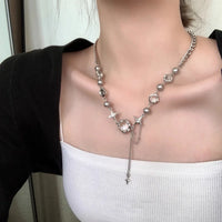 REFINED NECKLACE WITH STAR CRYSTAL CHAIN-State of Style