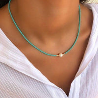 Refined Pearl Necklace (Buy 1 Get 1 Free) - Luxury Pearl-Turquoise + black (1+1 free)-State of Style