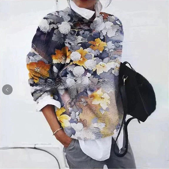 Refined Printed Sweater - Sienna-Grey-S-State of Style