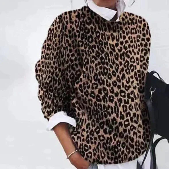 Refined Printed Sweater - Sienna-Leopard-S-State of Style