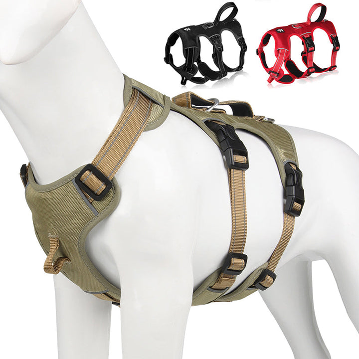 Reflective Anti-Pull Dog Harness - GripGuard-S-Khaki-State of Style