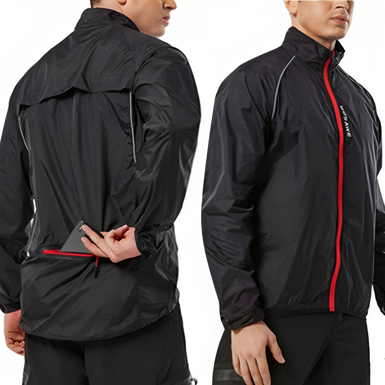 Reflective Cycling Jacket for Men - ReflectoRide-Black-M-State of Style