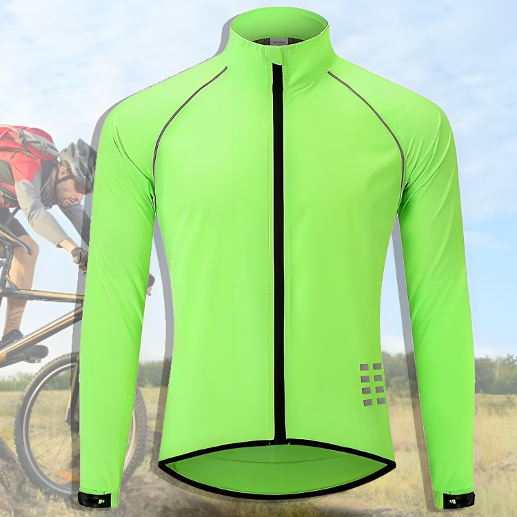 Reflective Cycling Jacket for Men - ReflectoRide-Green-M-State of Style