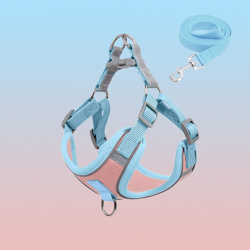 Reflective Puppy Harness - BrightPaw-Pink Set-S-State of Style