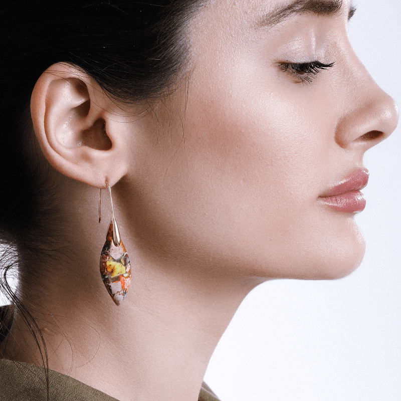 Regalite Drop Earrings - Amaris-Gold-State of Style
