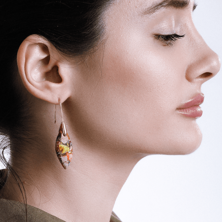 Regalite Drop Earrings - Amaris-Gold-State of Style