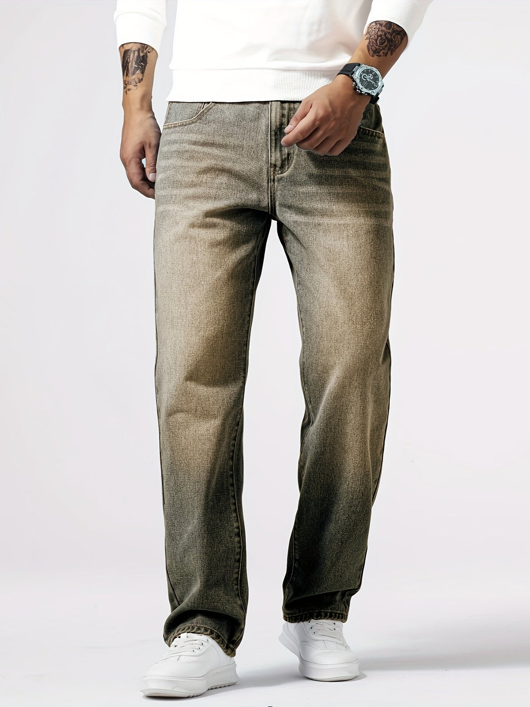 Relaxed Fit Regular Men's Jeans - Lucas-Royal Blue-30-State of Style
