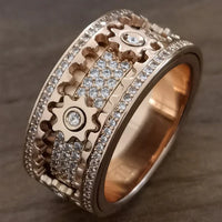 Relaxing Spinner Ring - Spinfinity-Rose Gold-17.4mm-State of Style
