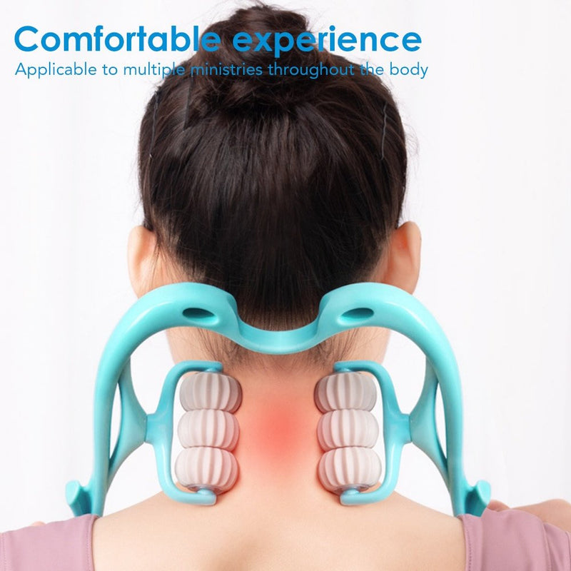 ReliefRoller 6-Wheel Neck Massager-Blue-State of Style
