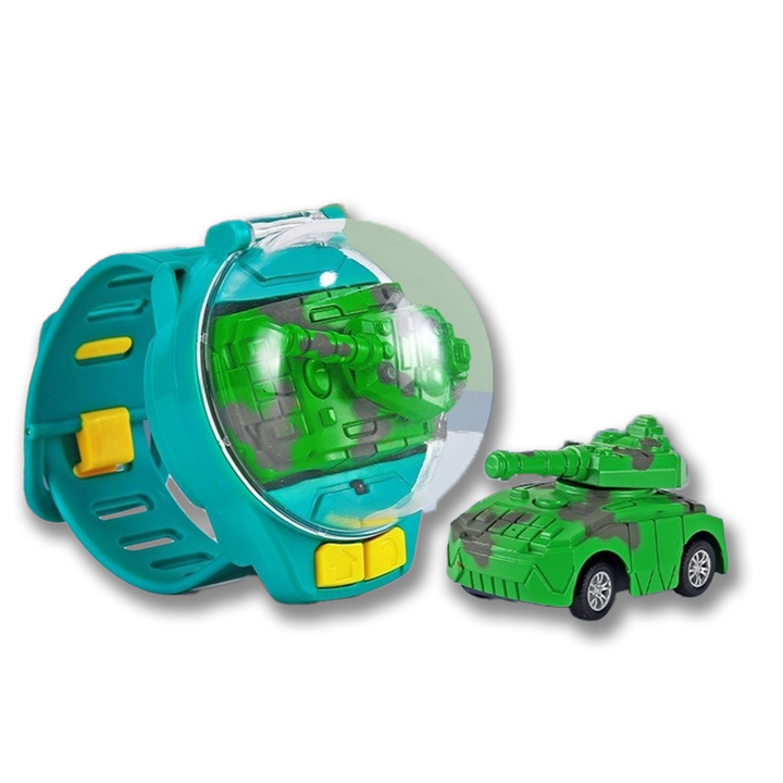 Remote Control Car Clock - RaceMaster-Green Tank-State of Style