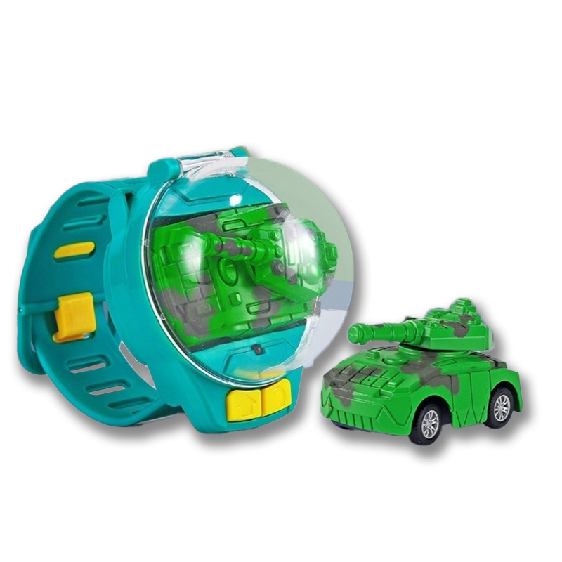 Remote Control Car Clock - RaceMaster-Green Tank-State of Style