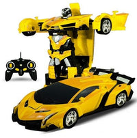 Remote-Controlled Transformer Car - VoltMorph-Yellow-State of Style