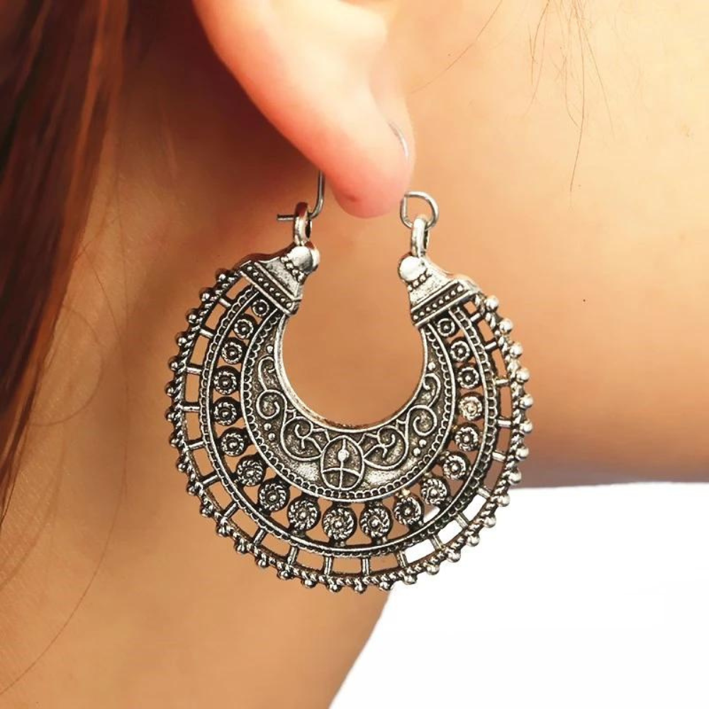 Delicate Tibetan Earrings | 925 Silver Jewellery