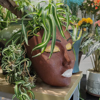 Resin Human Face Hanging Planter - FaceVibe-A-State of Style