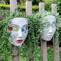 Resin Human Face Hanging Planter - FaceVibe-A-State of Style