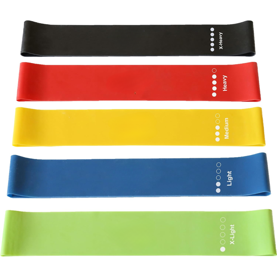 Resistance Bands Set – 5 Bands with Instructions and Storage Bag-Diverse Colours-State of Style