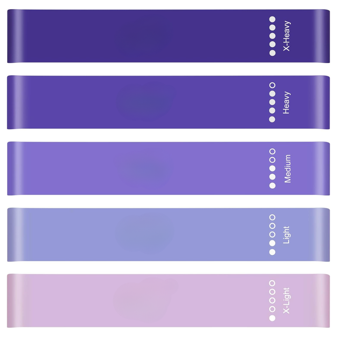 Resistance Bands Set – 5 Bands with Instructions and Storage Bag-Diverse Colours-State of Style