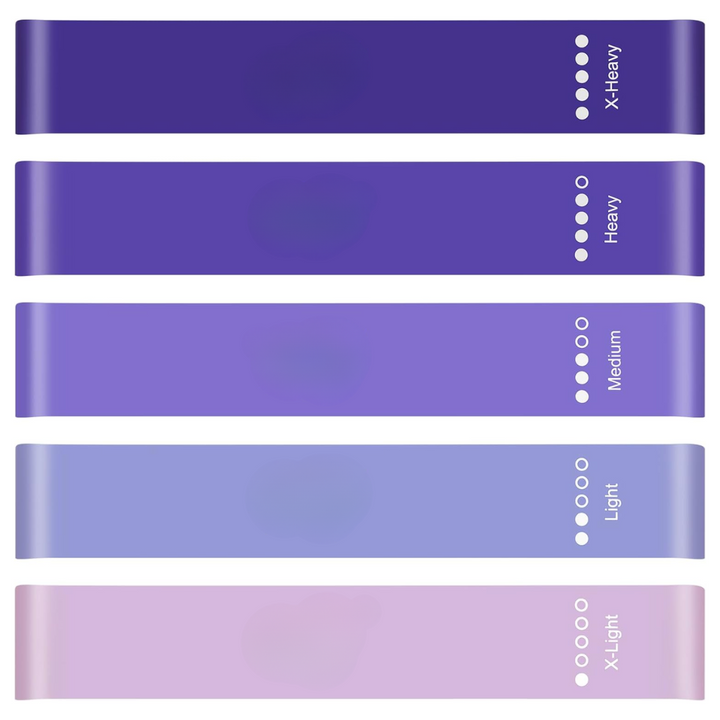 Resistance Bands Set – 5 Bands with Instructions and Storage Bag-Diverse Colours-State of Style