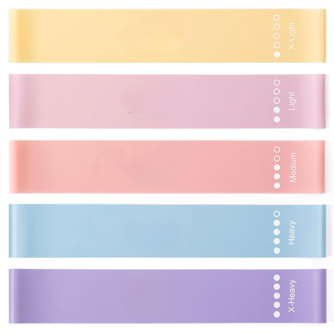 Resistance Bands Set – 5 Bands with Instructions and Storage Bag-Diverse Colours-State of Style